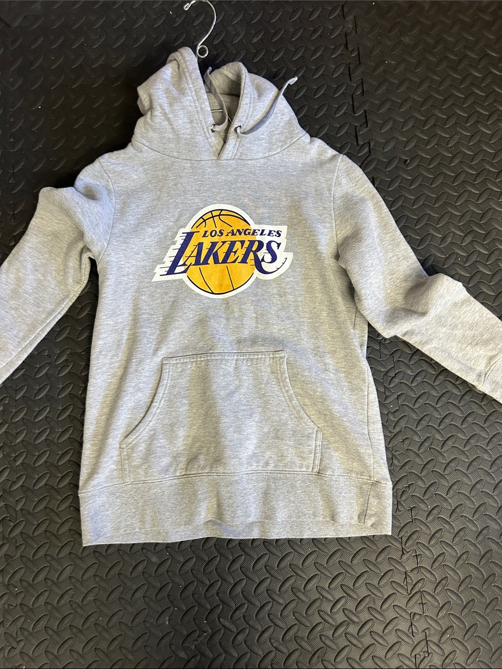 Fanatics Los Angeles Lakers Gray Hoodie with Yellow & Purple Logo